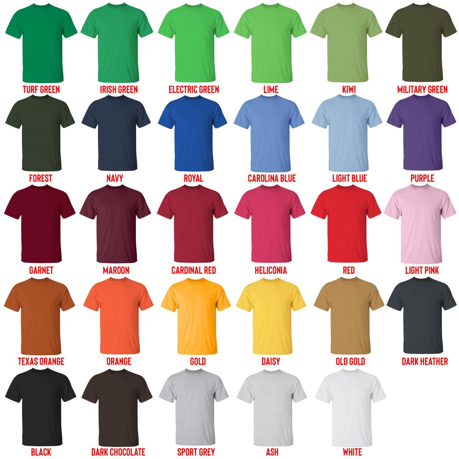 t shirt color chart - Adventure Time Merch