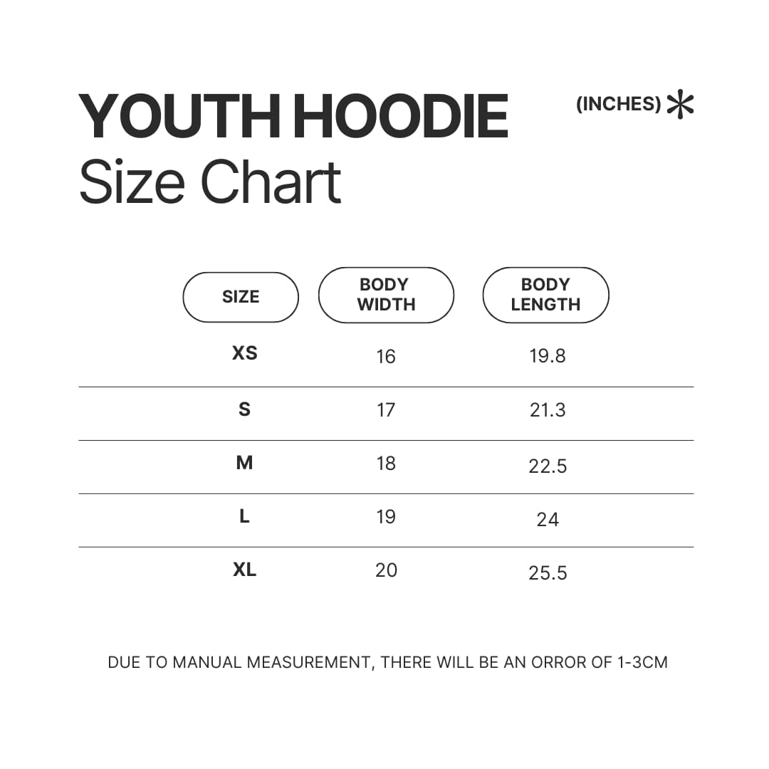 Youth Hoodie Size Chart - Adventure Time Merch