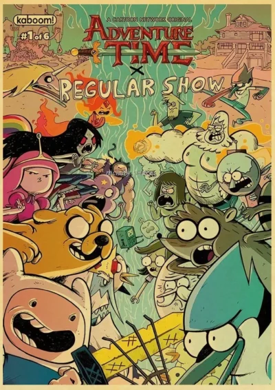 Regular Show x Adventure Time Poster