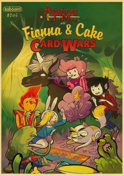 Fionna & Cake Card Wars Adventure Time Poster