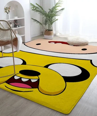 Face of Finn & Jake Adventure Time Fleece Rug