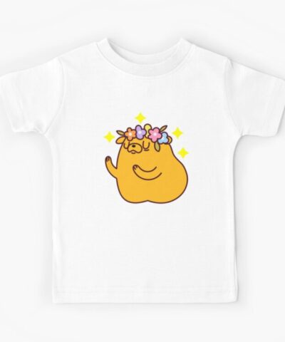 Adventure Time Jake And Flowers Kids T Shirt