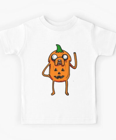Halloween Jake The Dog From Adventure Time As A Jack O Lantern Pumpkin Kids T Shirt