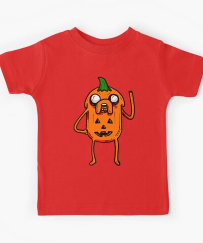 Alternative view of Halloween Jake The Dog From Adventure Time As A Jack O Lantern Pumpkin Kids T Shirt