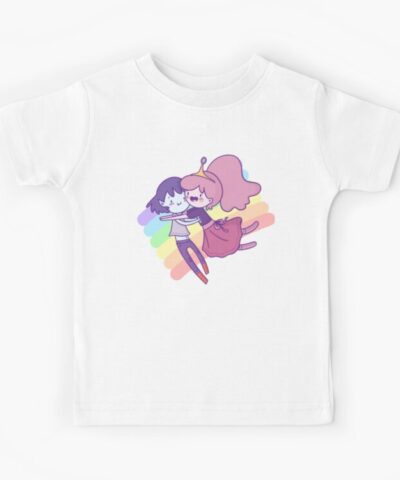 Alternative view of Bubblegum And Marceline Rainbow Kids T Shirt