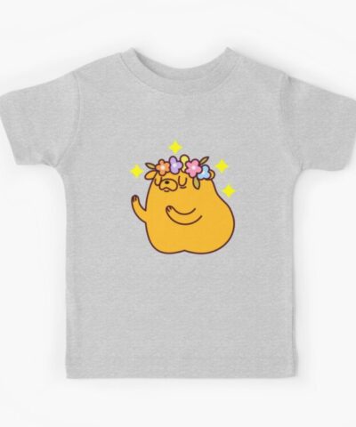 Alternative view of Adventure Time Jake And Flowers Kids T Shirt