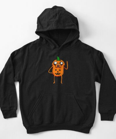 Alternative view of Halloween Jake The Dog From Adventure Time As A Jack O Lantern Pumpkin Kids Hoodie