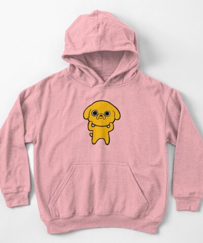 Alternative view of Adventure Time Kawaii Jake The Dog Kids Hoodie