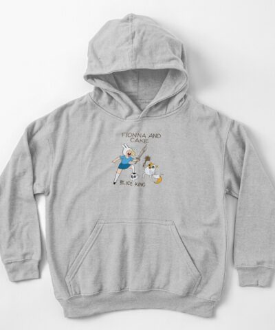 Alternative view of A Fionna And Cake Story By Ice King Kids Hoodie