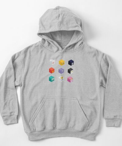 Cube Adventure Time By Akela Kids Hoodie