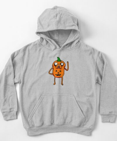Halloween Jake The Dog From Adventure Time As A Jack O Lantern Pumpkin Kids Hoodie