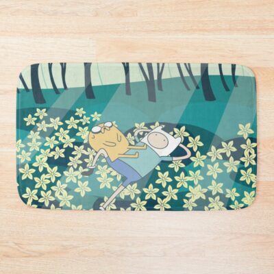 Field Of Flowers Adventure Time Bath Mat