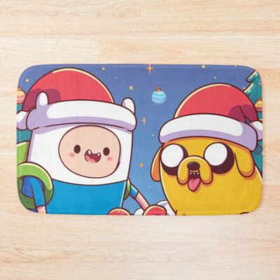 Fin And Jake Christmas Time Bath Mat