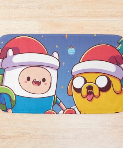 Fin And Jake Christmas Time Bath Mat