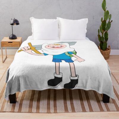 Finn Adventure Time Throw Blanket