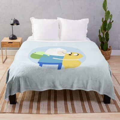 Adventure Time Jake And Finn Throw Blanket