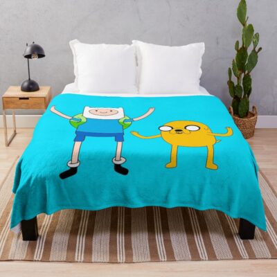 Adventure Time Finn And Jake Throw Blanket