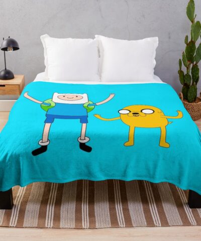 Adventure Time Finn And Jake Throw Blanket