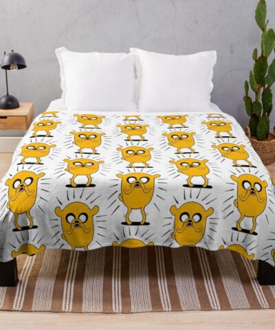 Adventure Time Jake The Dog In Shock Color Throw Blanket
