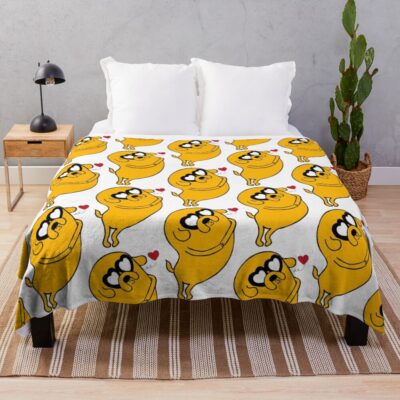 Adventure Time Jake The Dog In Love Color Throw Blanket
