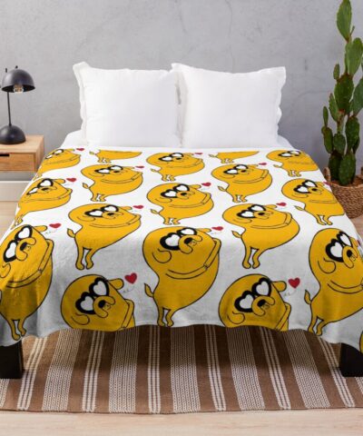 Adventure Time Jake The Dog In Love Color Throw Blanket