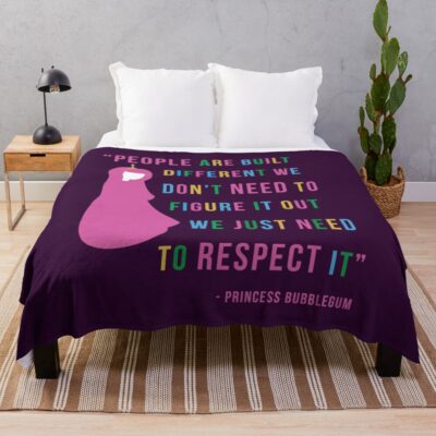 Princess Bubblegum Respect Quote Throw Blanket