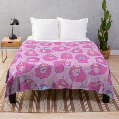 Princess Bubblegum Hair Pattern 1 Adventure Time Throw Blanket