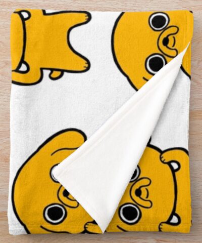 Alternative view of Adventure Time Kawaii Jake The Dog Throw Blanket