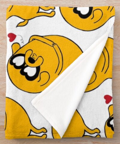 Alternative view of Adventure Time Jake The Dog In Love Color Throw Blanket