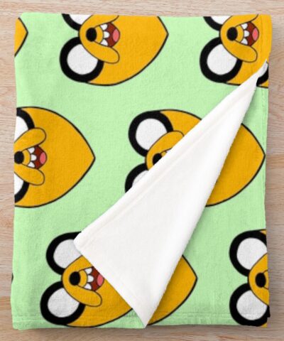 Alternative view of Adventure Time I Love You Jake Throw Blanket