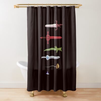 Adventure Time Swords Shower Curtain