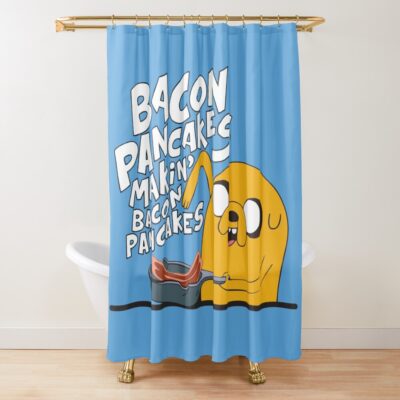 Making Bacon Pancakes Adventure Time Shower Curtain