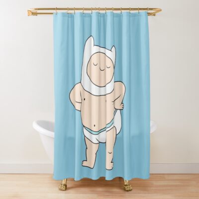 Baby Finn Adventure Time Shower Curtain
