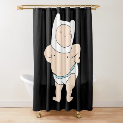 Baby Finn Adventure Time Shower Curtain