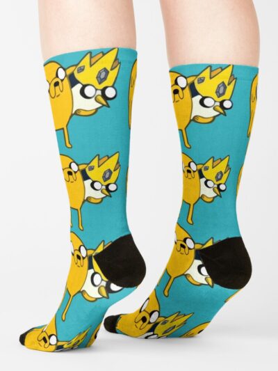 Alternative view of Jake Holds Gunter In His Arms From Adventuretime Socks