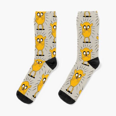 Adventure Time Jake The Dog In Shock Color Socks